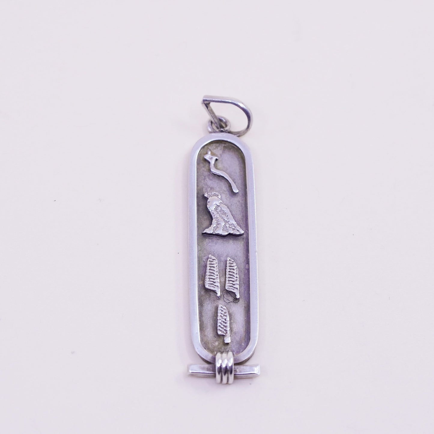 Vintage Sterling silver handmade pendant, Egyptian 925 ankh “Faye”