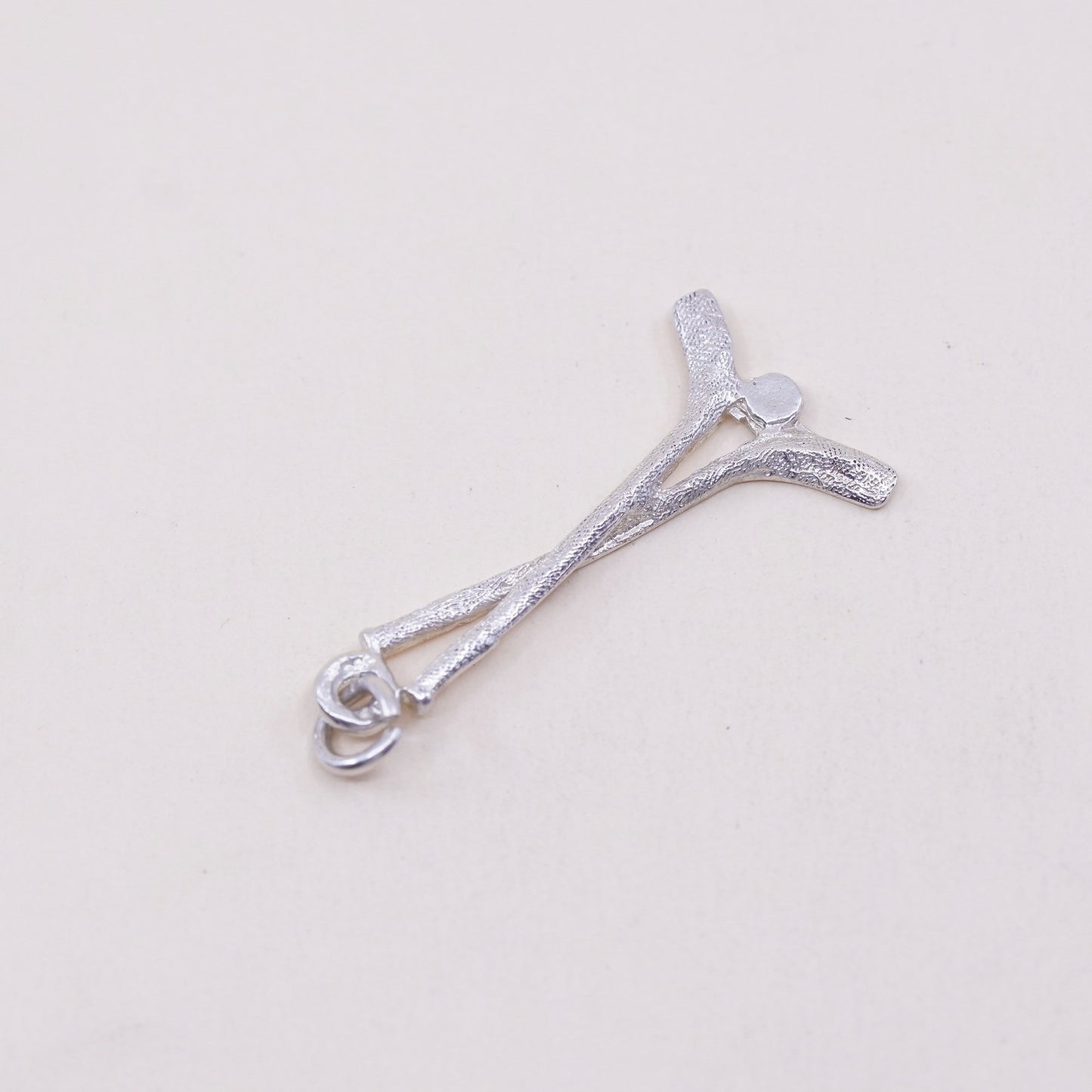 Vintage sterling silver handmade charm, 925 golf club pendant