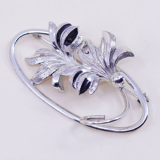 Vintage Forstner Sterling silver handmade brooch, 925 leaf pin