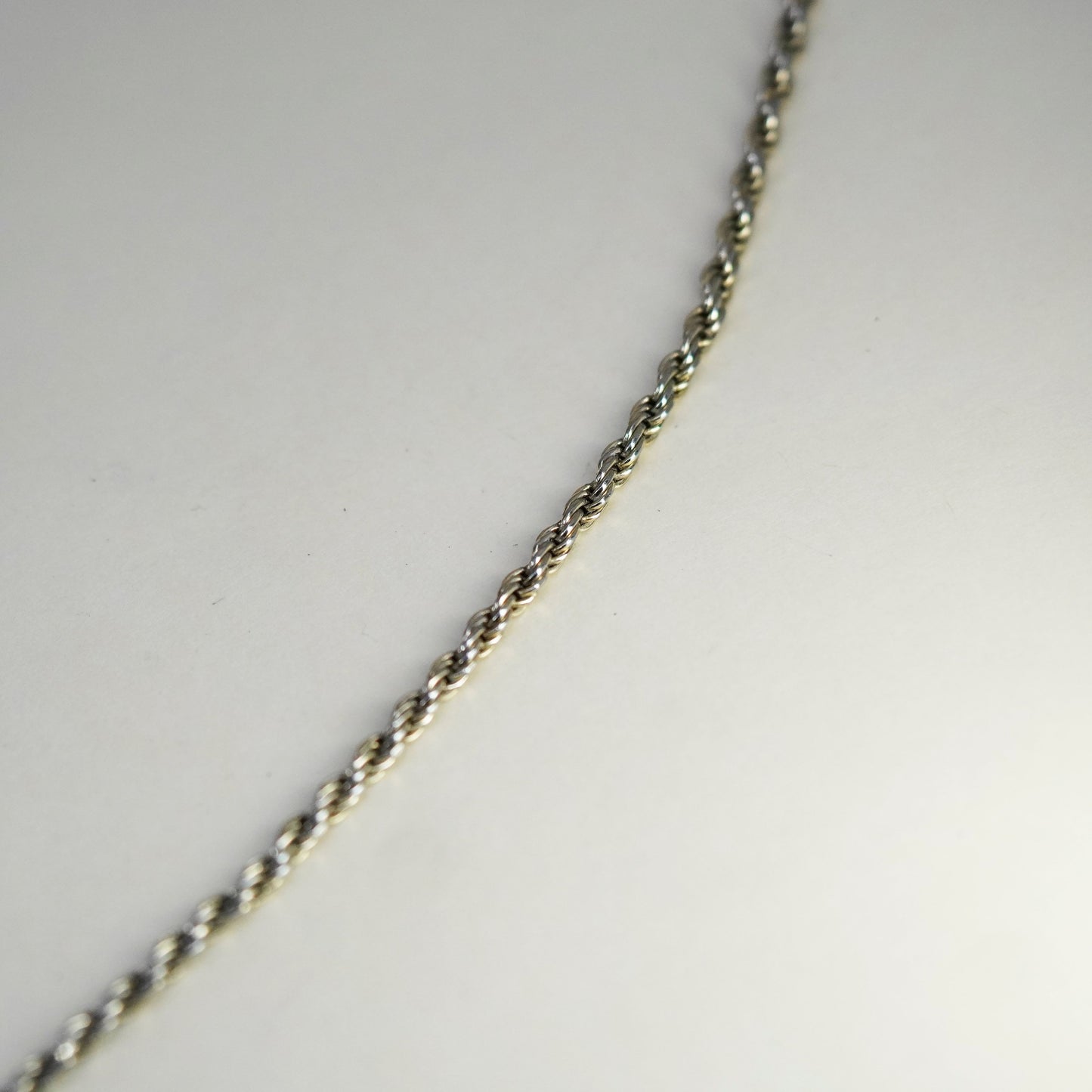 24”, vermeil gold over Sterling silver necklace bold 925 diamond cut rope chain