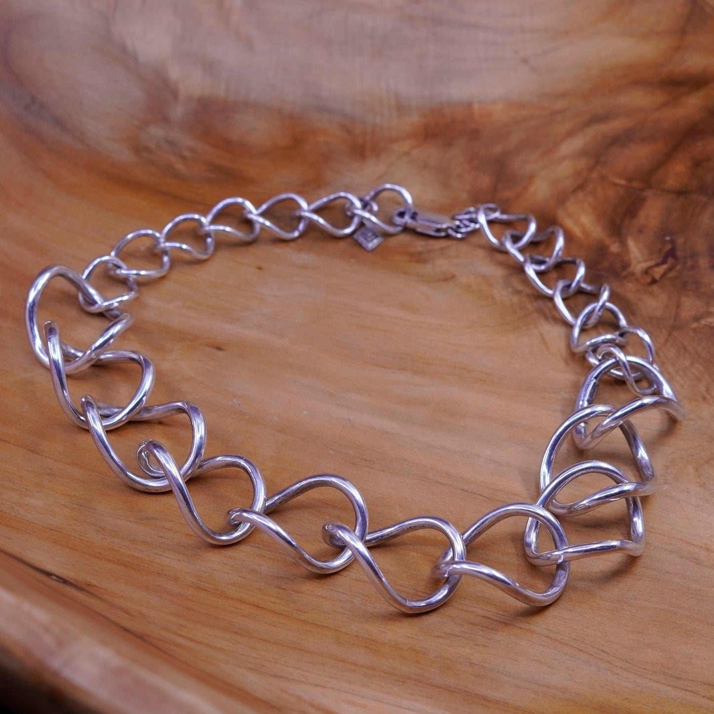 17”, Silpada Jewelry | Oxidized Hammered Sterling 925 silver twisted Necklace