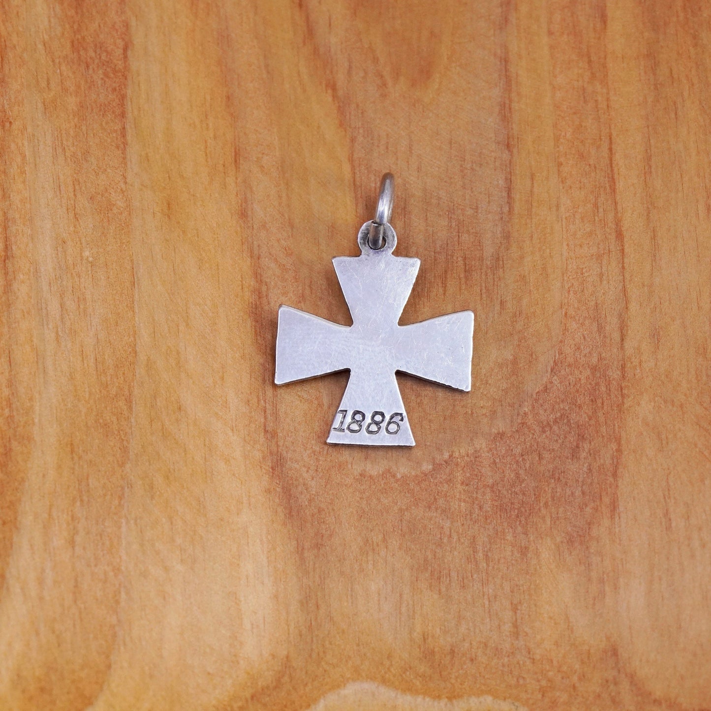 Vintage Sterling silver handmade pendant, 925 cross