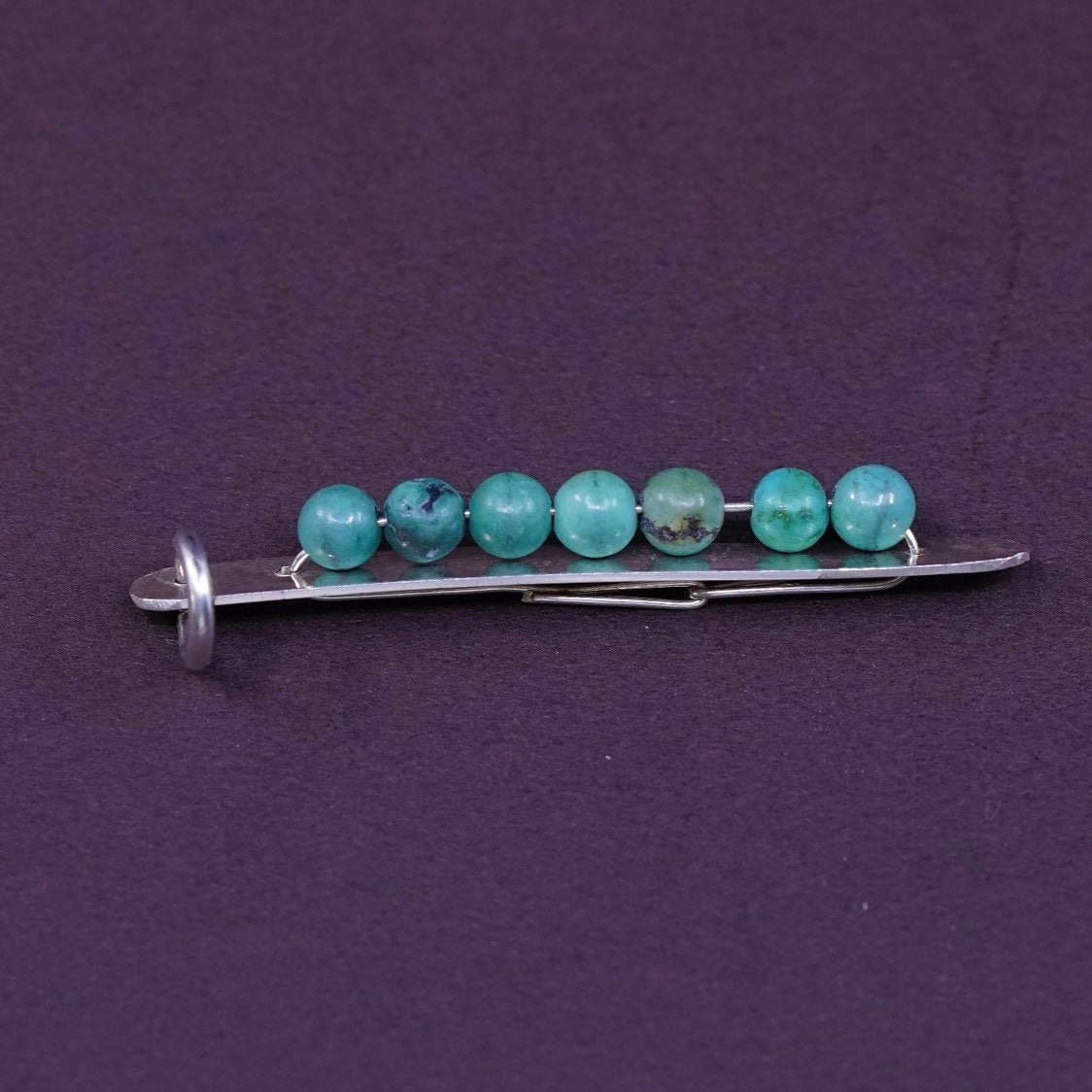 Sterling silver handmade pendant southwestern 925 filigree w/ turquoise beads