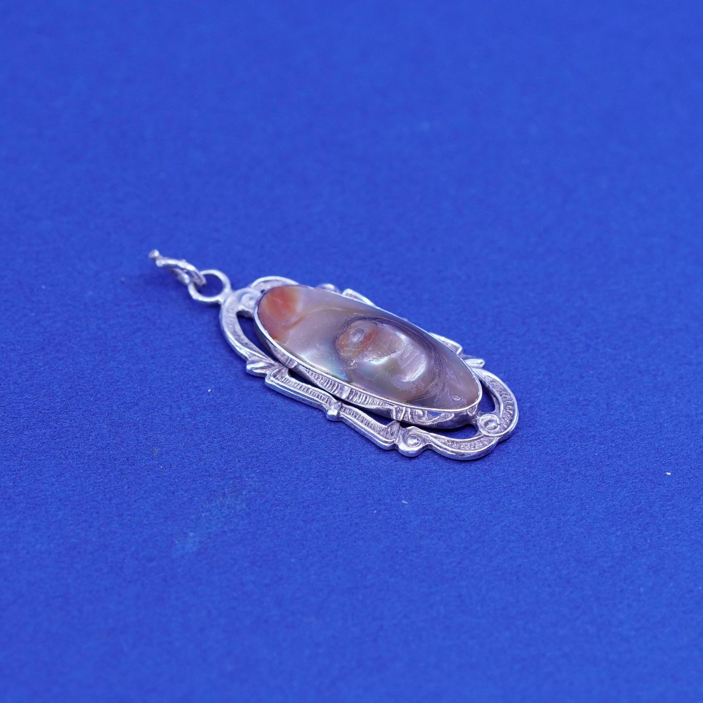 Vintage Sterling 925 silver handmade pendant with blaster Pearl