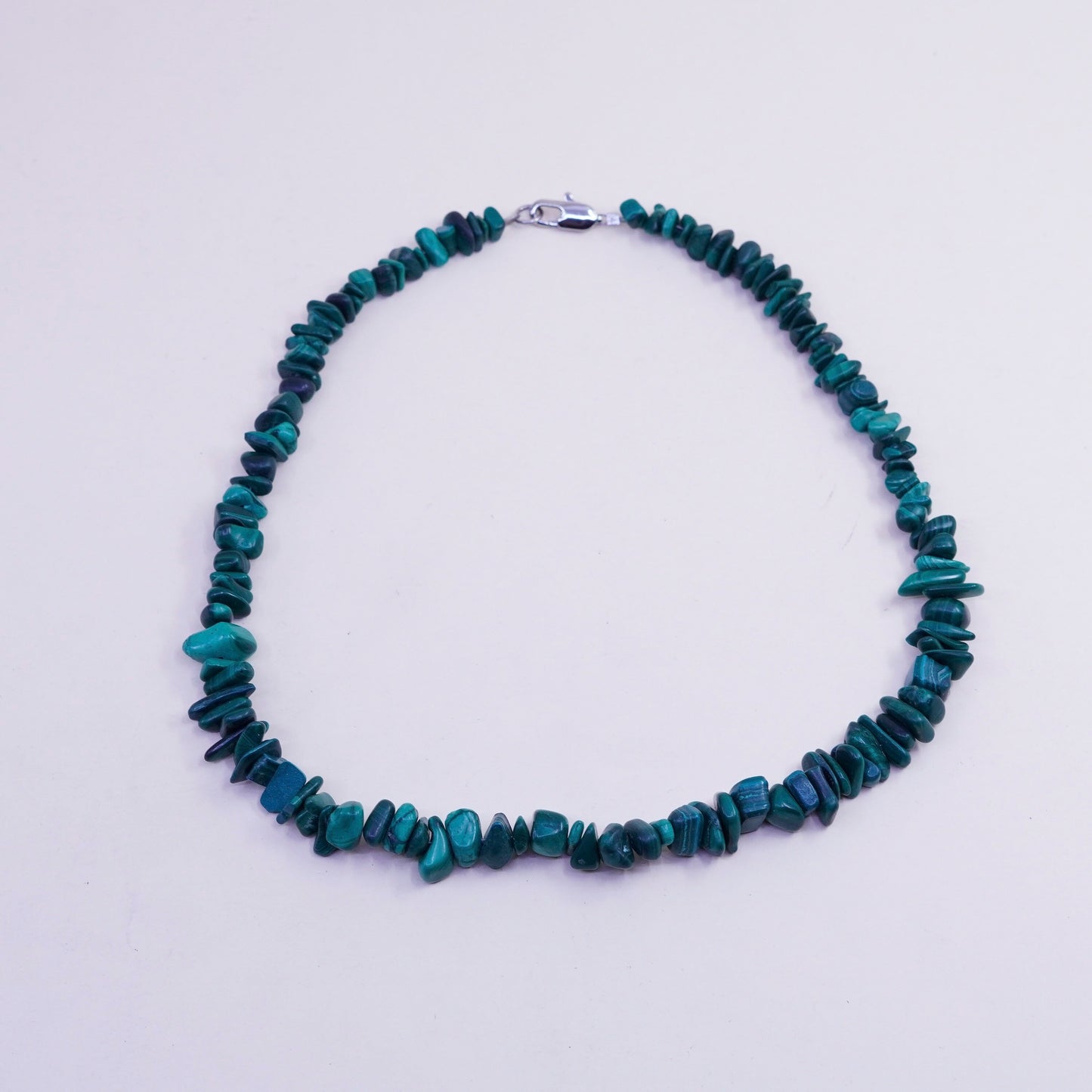 16”, Vintage malachite heishi handmade necklace