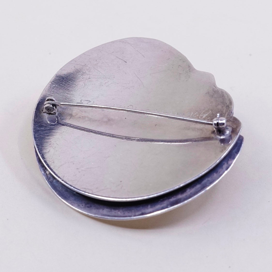 aimmcla de kitt sterling silver handmade brooch, 925 minimalist, modernist,