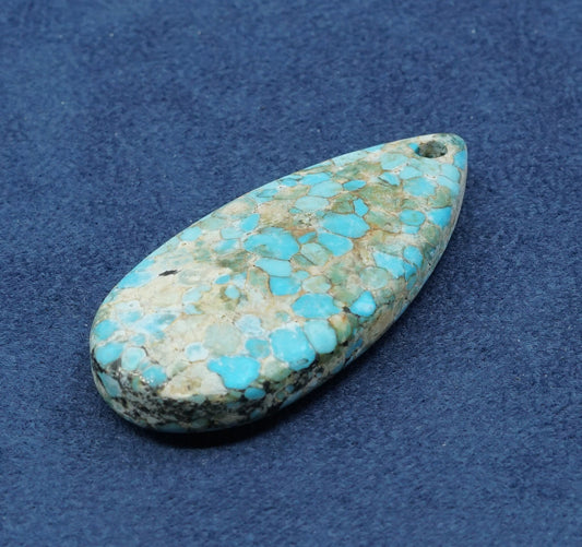 vtg handmade teardrop shaped turquoise pendant