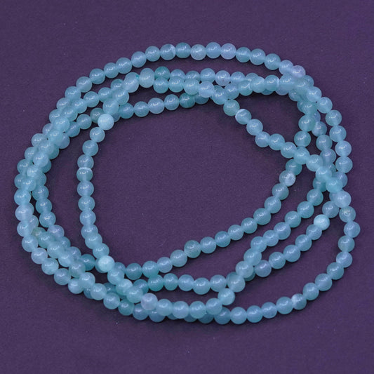 34”, vintage jade beads extra long necklace