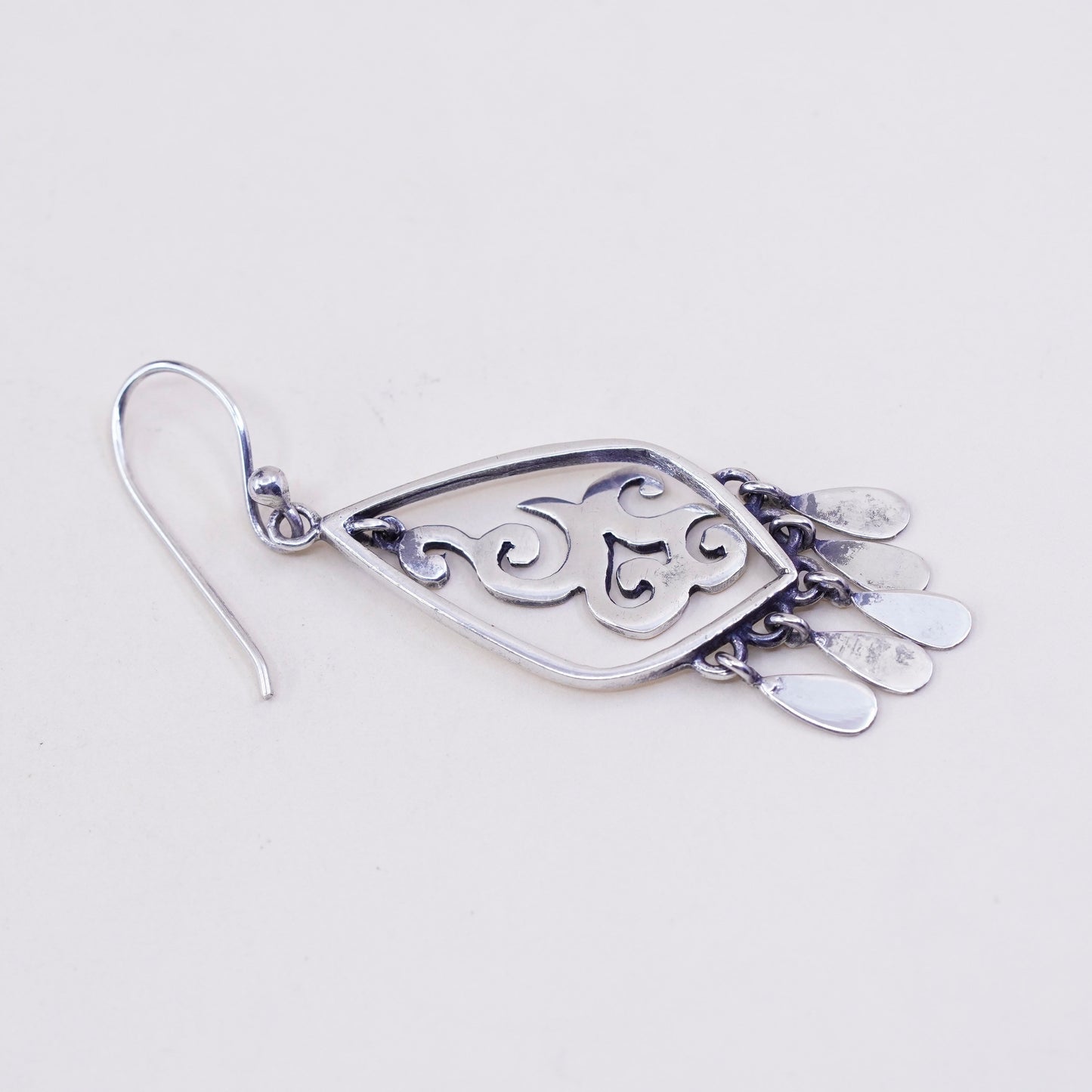 vtg silpada Sterling silver handmade earrings, 925 filigree teardrop dangles
