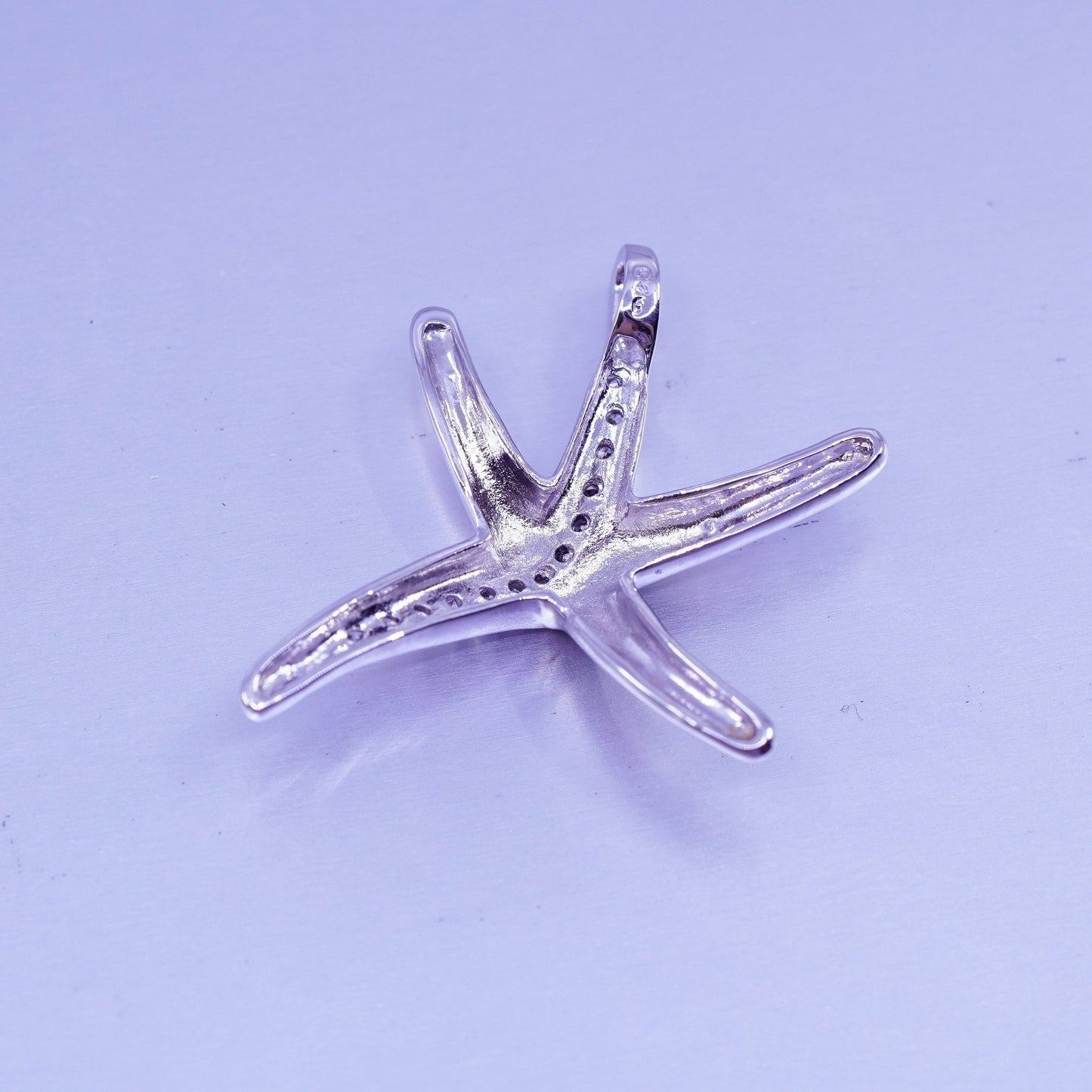 Antique Sterling silver handmade 925 starfish star charm pendant