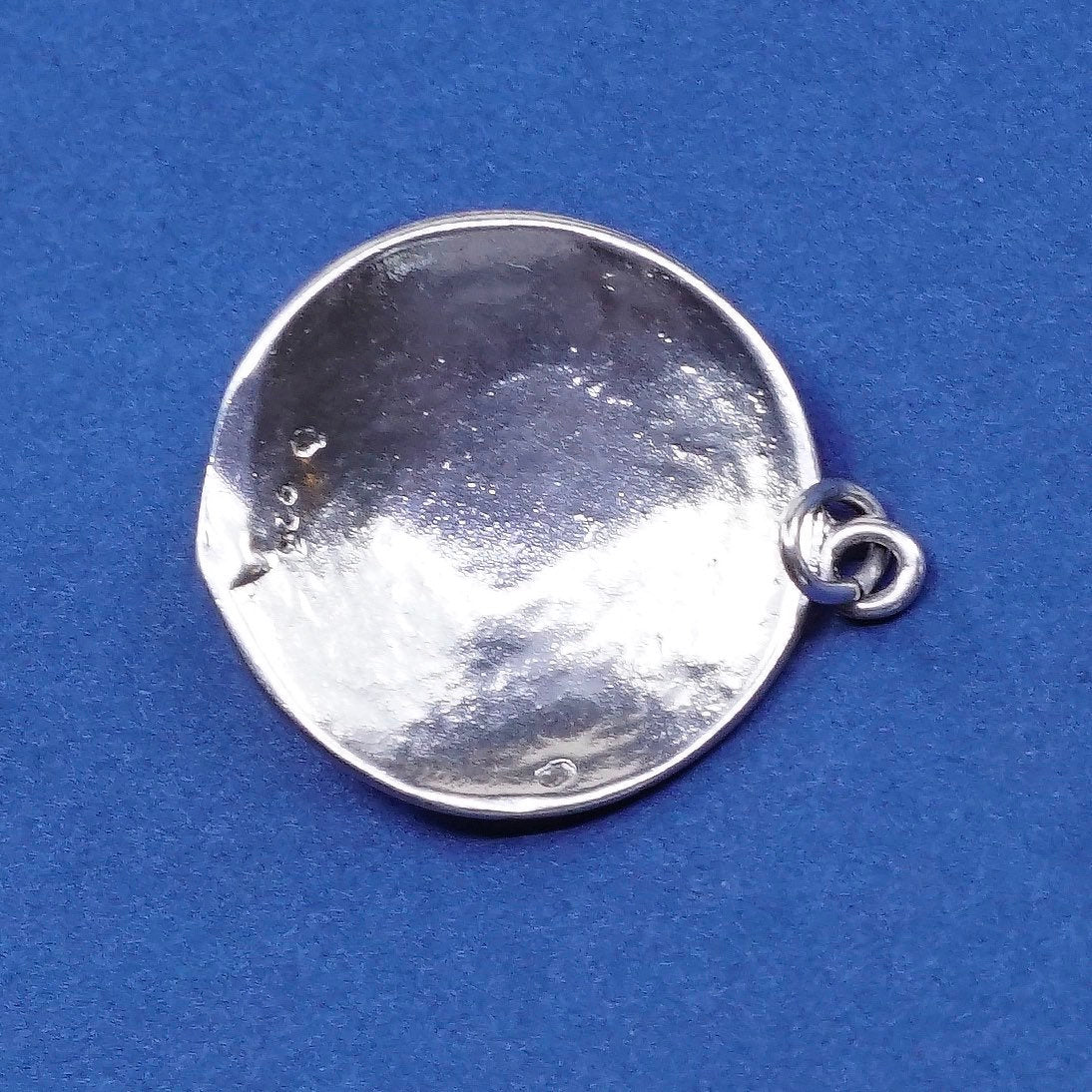 vtg sterling silver handmade pendant, modern 925 charm