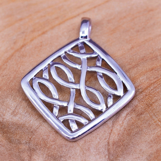 Vintage Sterling silver handmade pendant, 925 irish Celtic knot