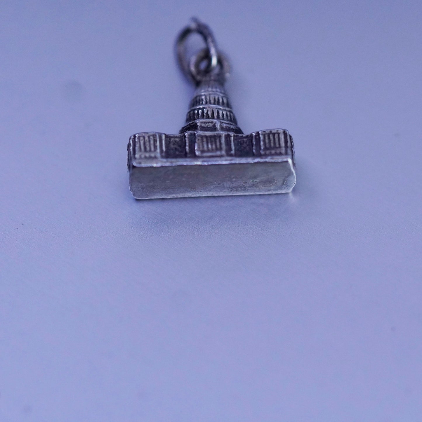 Vintage sterling 925 silver White House charm pendant