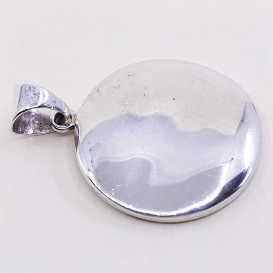 Vintage Silpada sterling 925 silver handmade Hammered Circle pendant