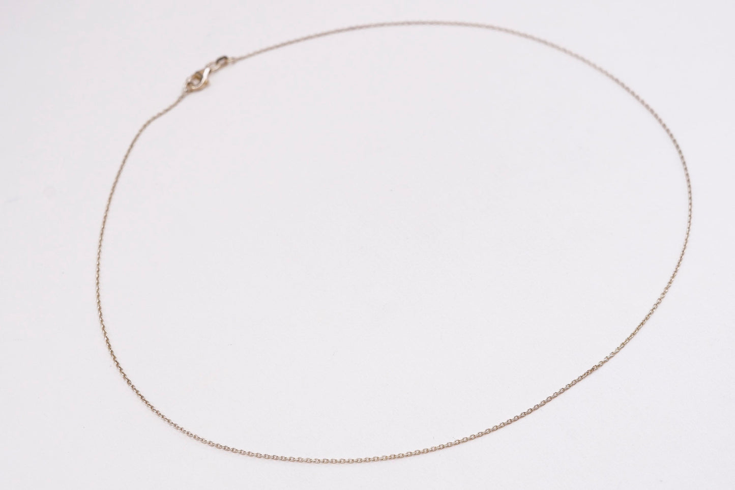 18”, 1mm, vintage vermeil gold over Sterling silver necklace, 925 circle chain