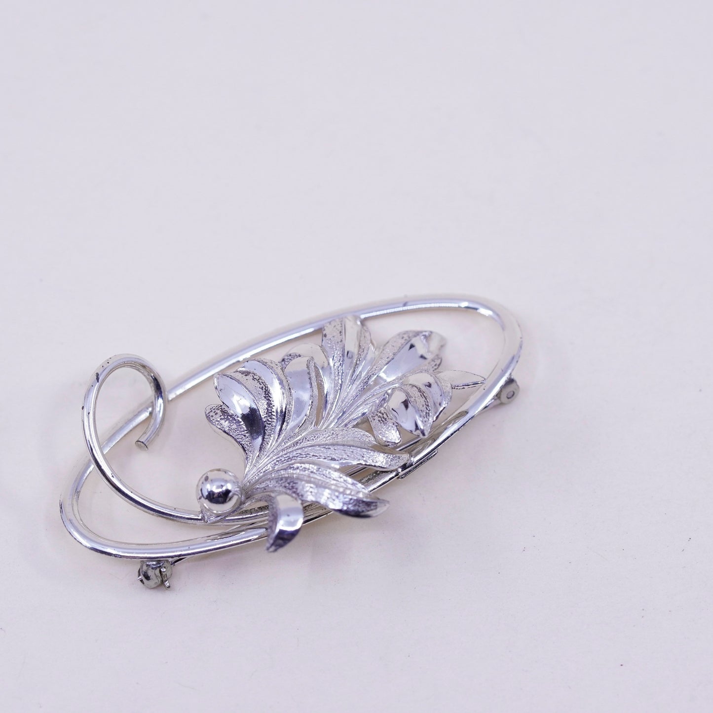 Vintage Forstner Sterling silver handmade brooch, 925 leaf pin