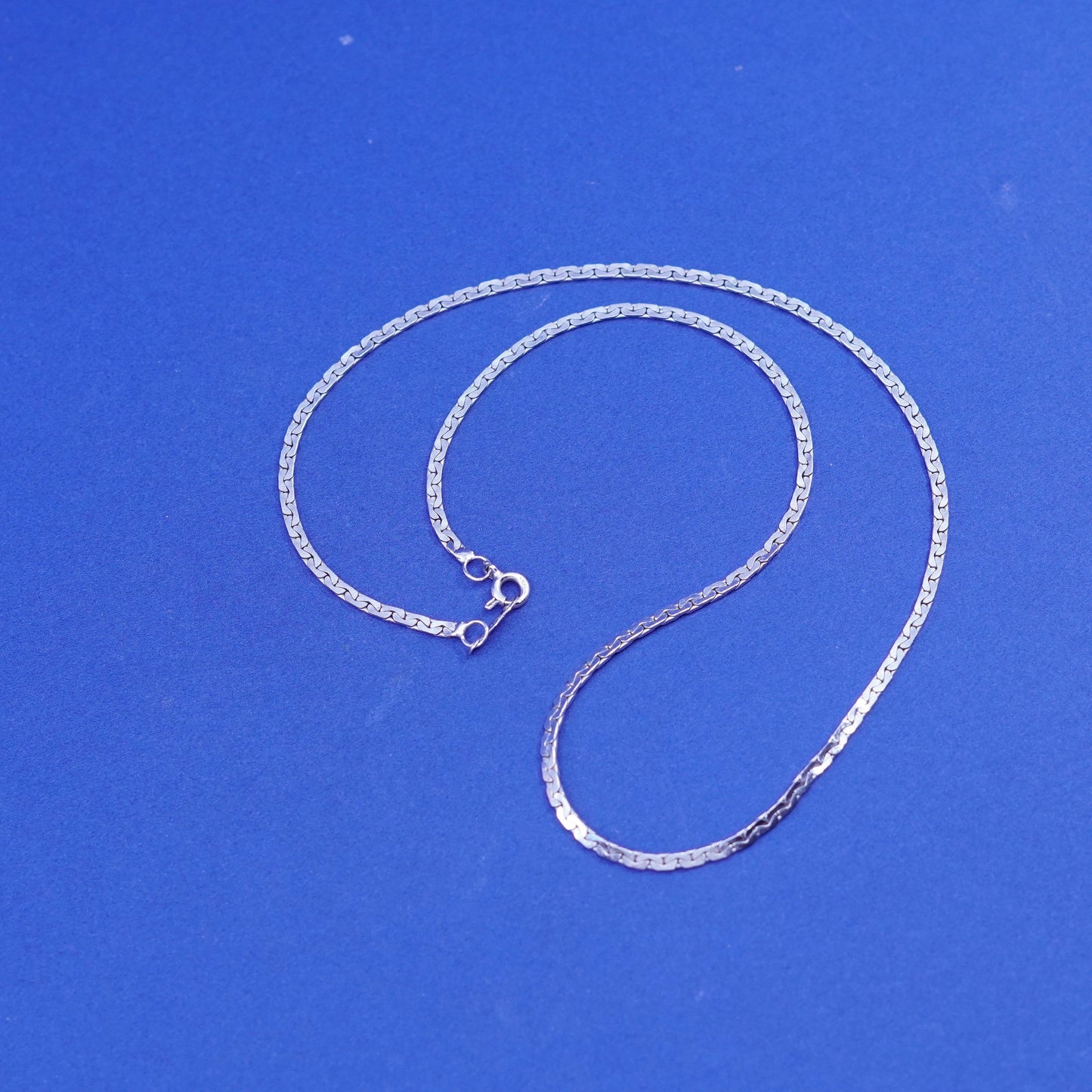 16”, 2mm, Sterling silver handmade necklace, 925 nugget chain