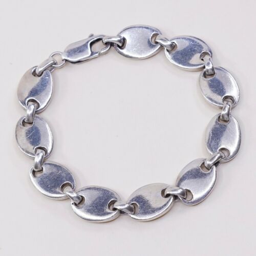 VINTAGE ZINA OF BEVERLY HILLS STERLING 925 Silver MODERN CHUNKY LINK BRACELET