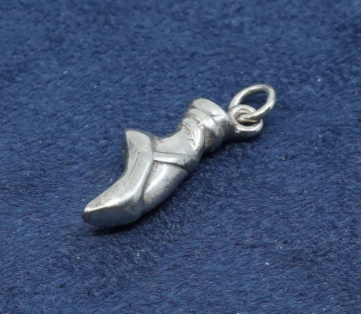 vtg Sterling silver handmade pendant, 925 ballerina, dancer, shoe