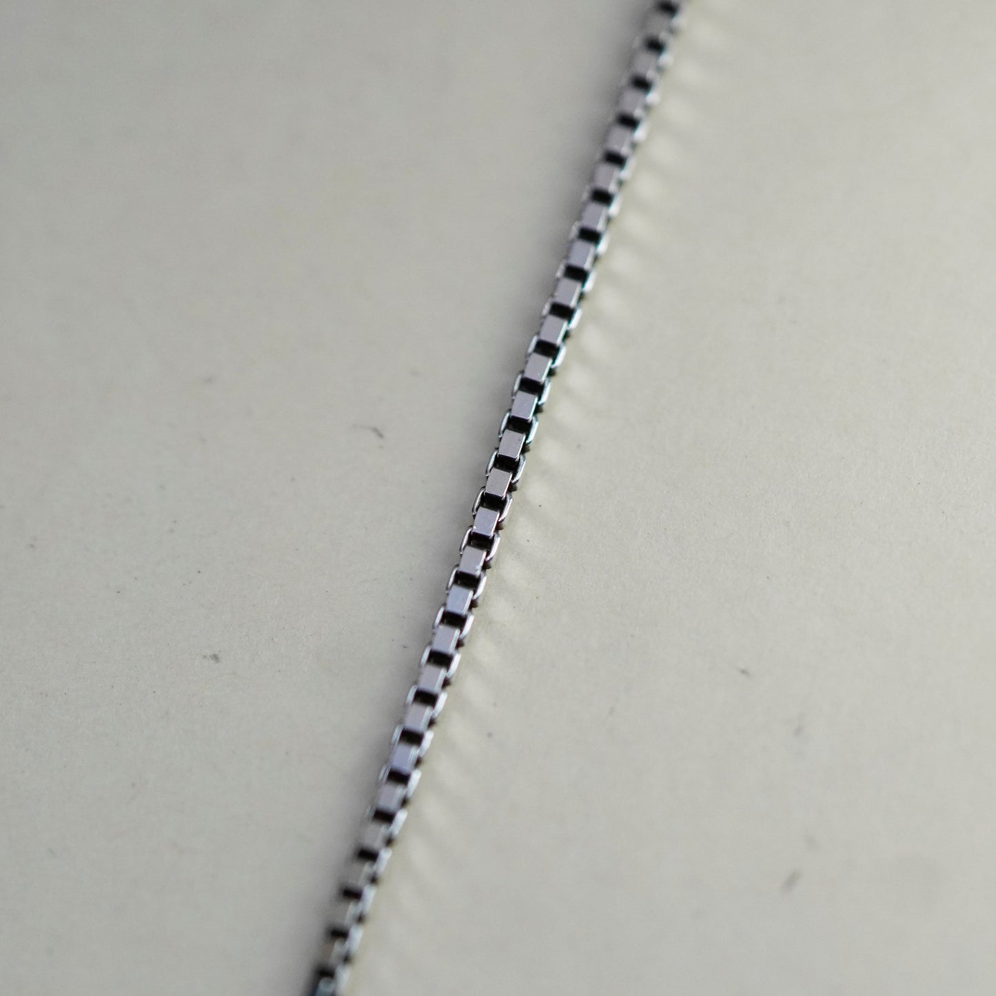 24”, 2mm, Vintage sterling silver Italy 925 silver box chain, necklace