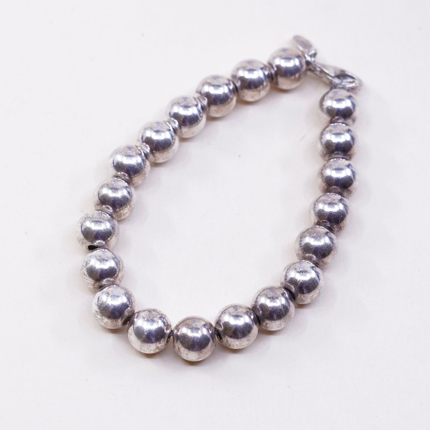 6.75” VTG Silpada 925 Sterling Silver Ball Bead “Rich Abundance” Bracelet B2414