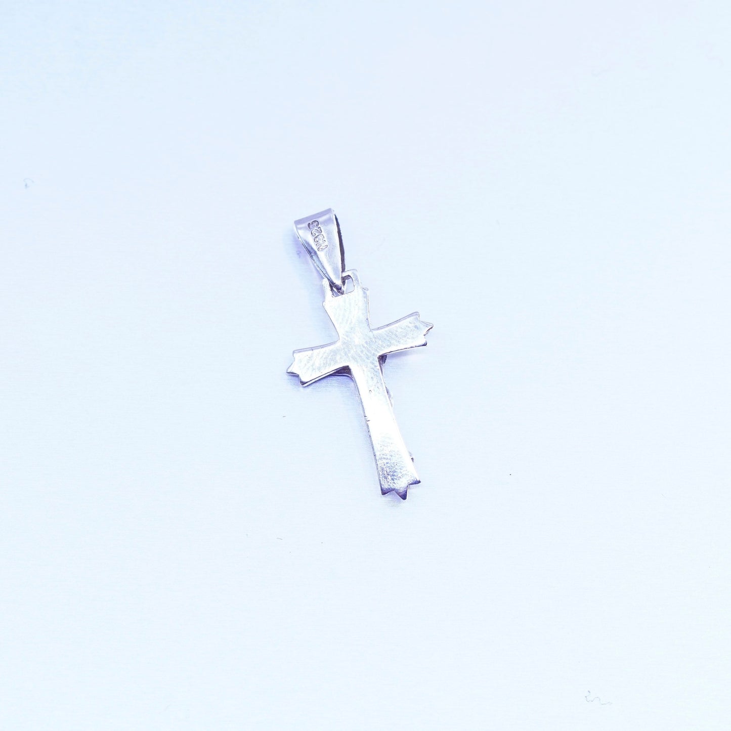 Vintage sterling 925 silver handmade Jesus cross pendant