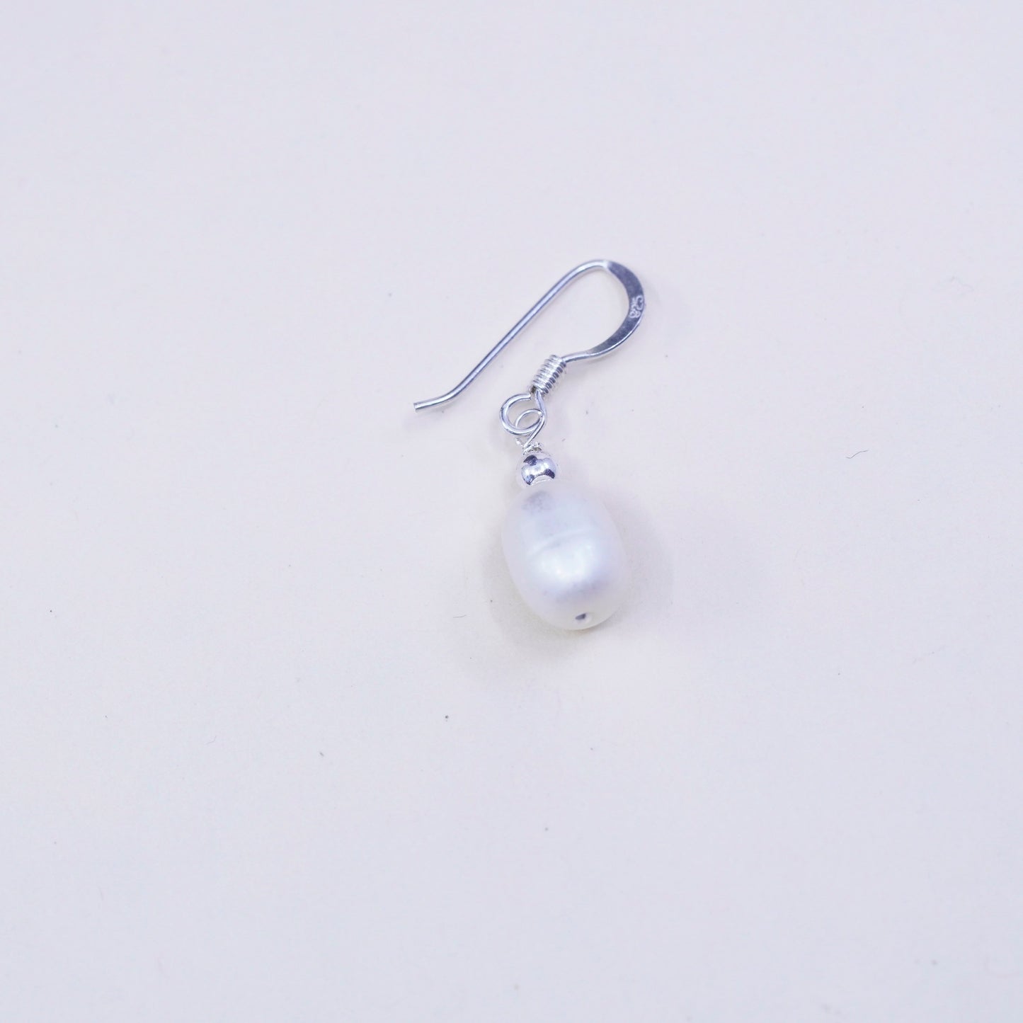Vintage Sterling 925 silver handmade earrings with pearl drops