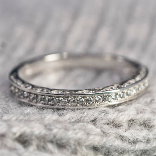Size 11.25, vintage Sterling 925 silver ring 925 stackable wedding band with Cz