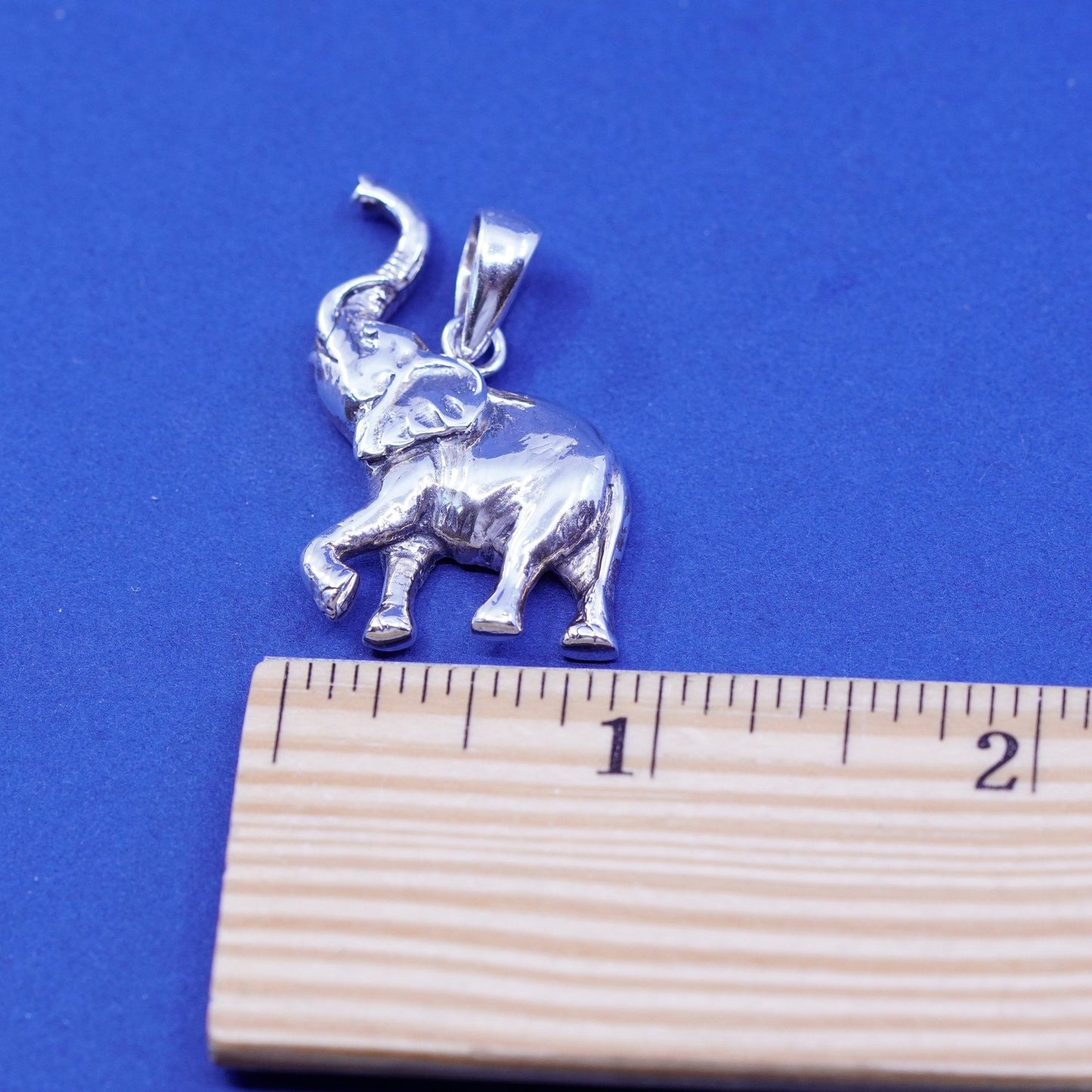 Vintage Som’s Sterling silver handmade pendant, 925 elephant charm