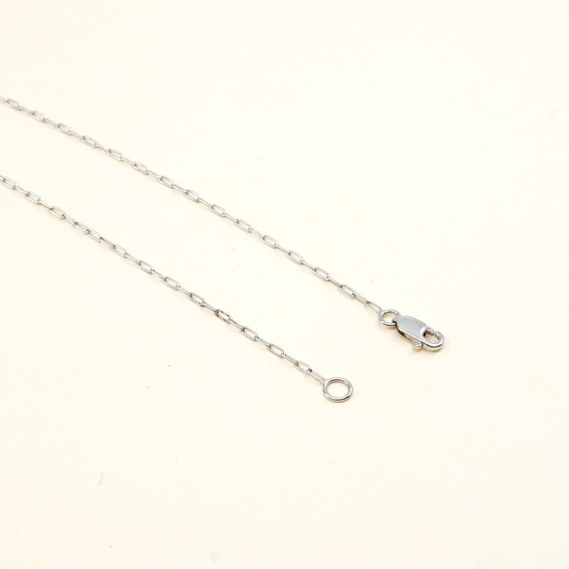 16”, sterling silver charm necklace 925 handmade elongated chain circle pendant