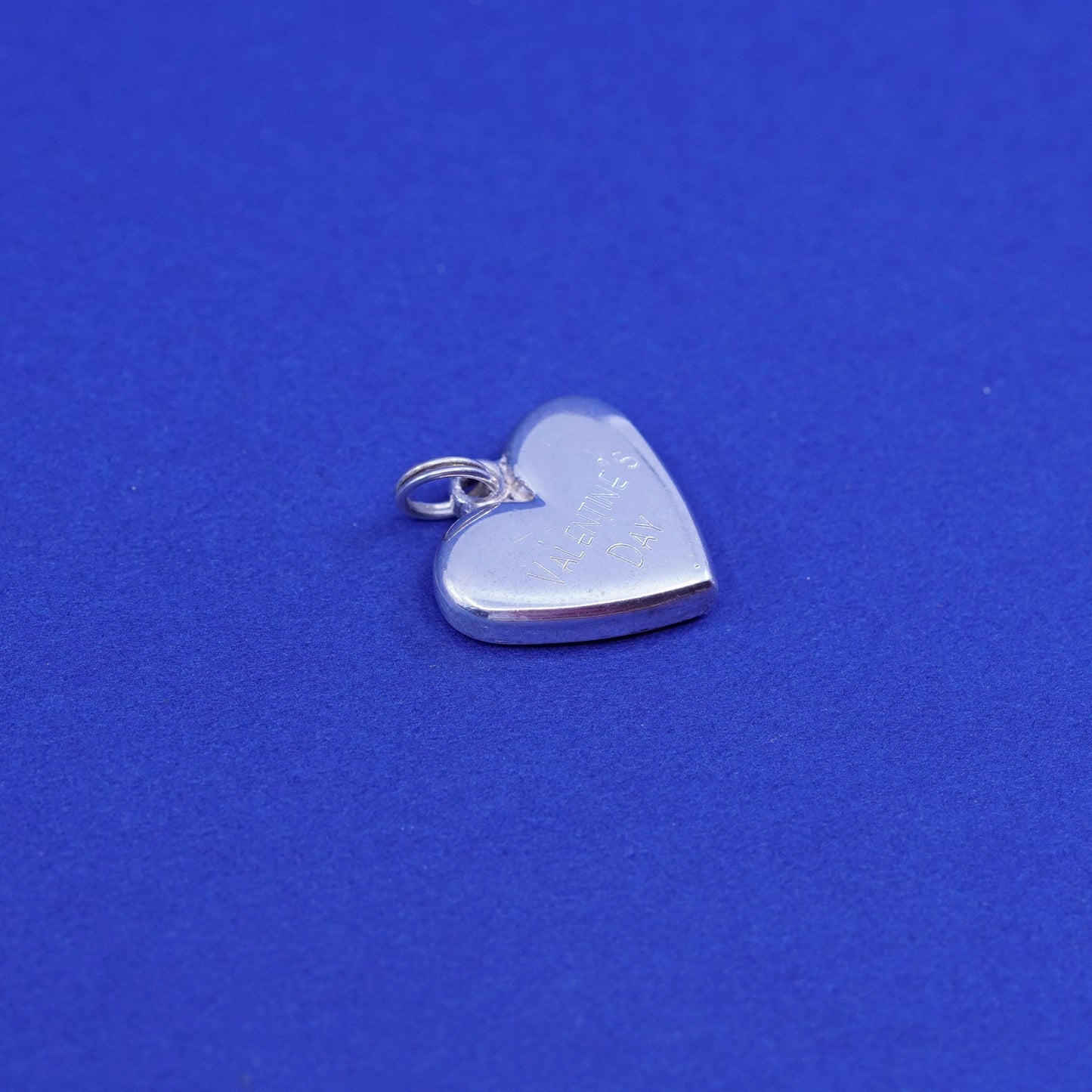 Judith Jack sterling silver pendant, 925 heart charm engraved Valentine’s Day