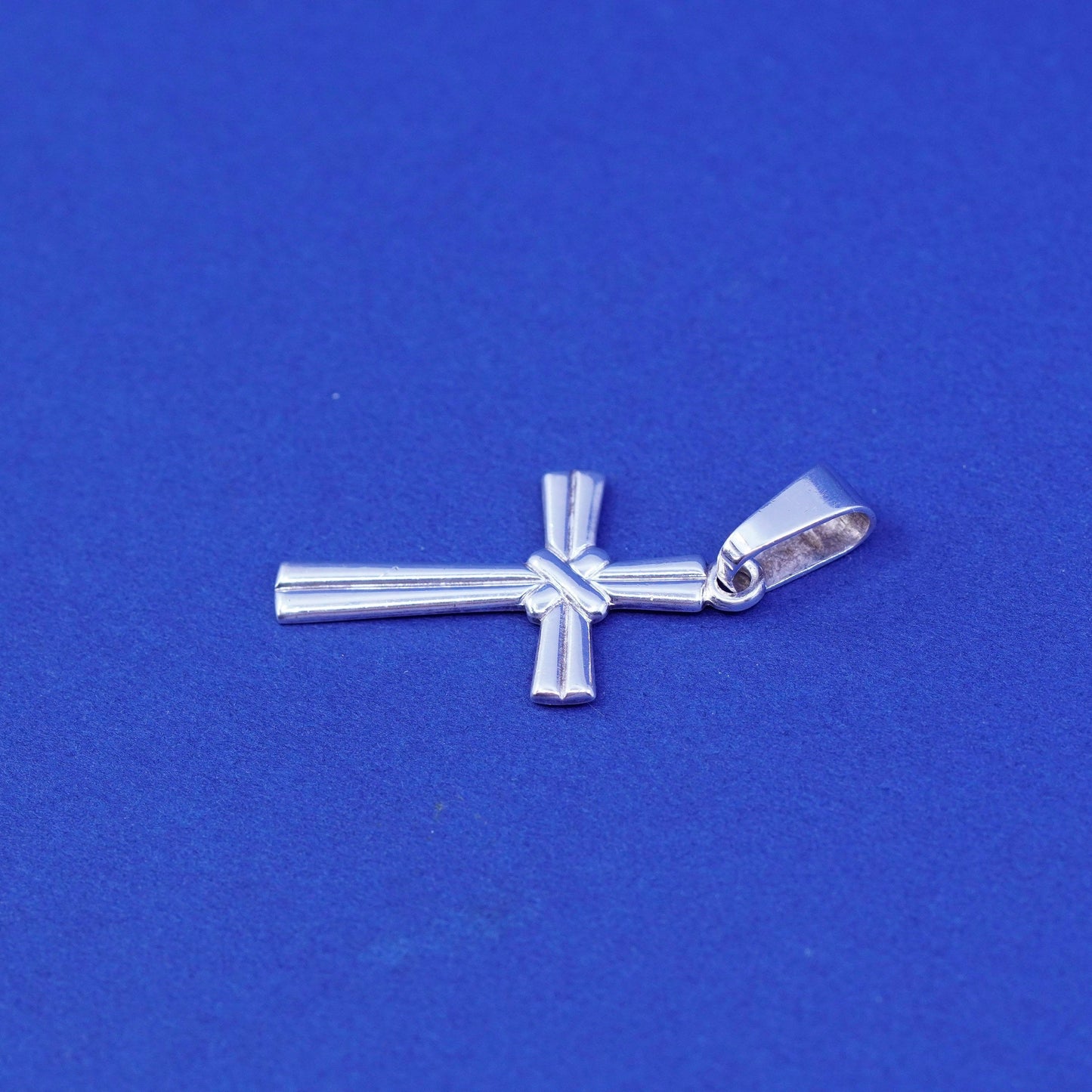 Vintage Sterling silver handmade pendant, 925 cross