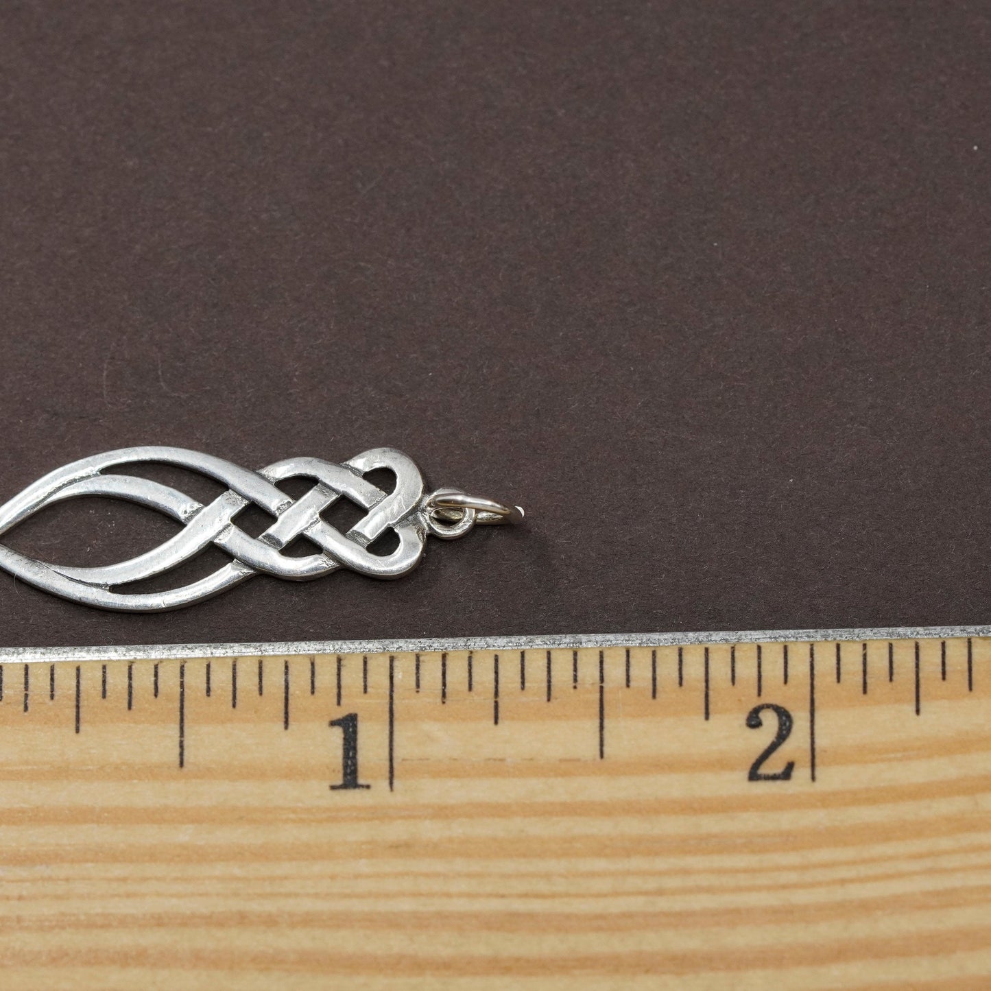 Vintage Sterling silver handmade pendant, 925 irish Celtic knot