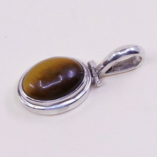 VTG sterling silver with golden tiger eye, 925 handmade pendant