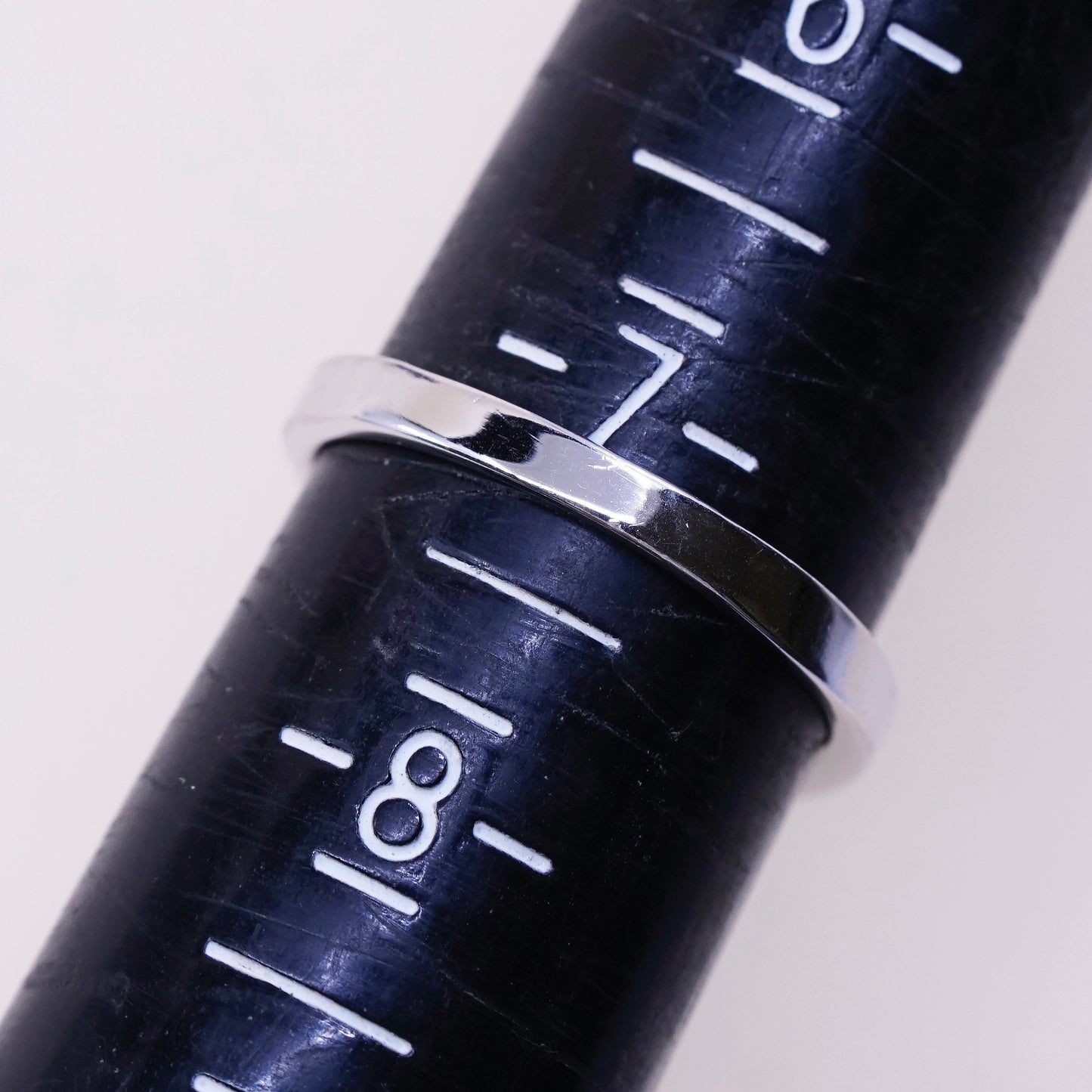 sz 7.25, vtg Sterling silver handmade cocktail ring, 925 w/ amethyst