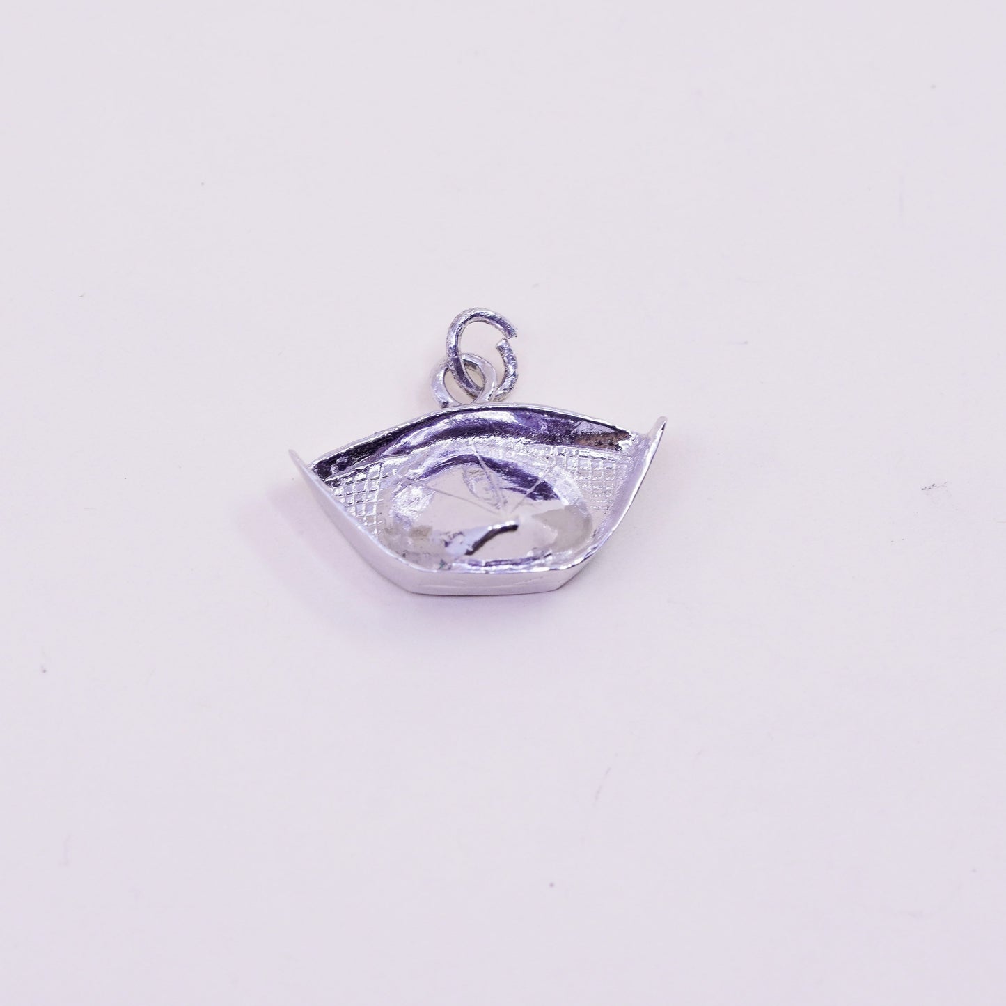 Vintage sterling silver handmade charm, 925 nurse hat pendant