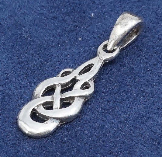 Sterling silver handmade pendant, 925 Irish filigree charm, stamped 925