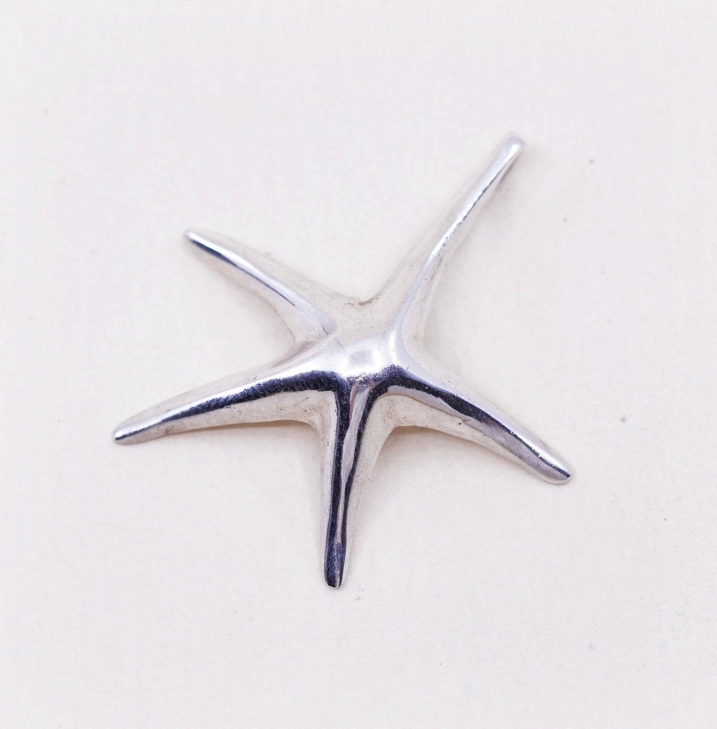 Vintage Sterling silver handmade pendant, 925 starfish