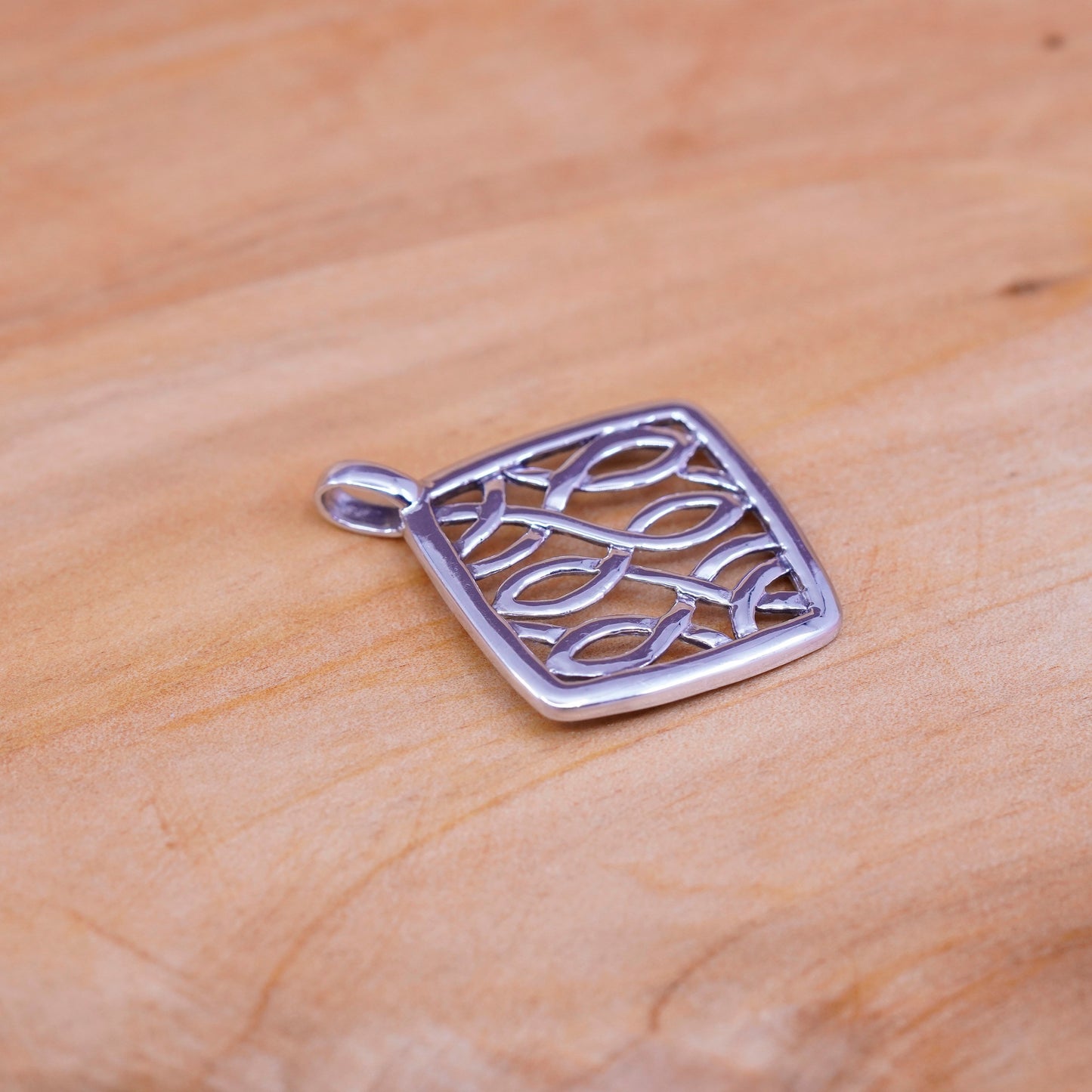 Vintage Sterling silver handmade pendant, 925 irish Celtic knot