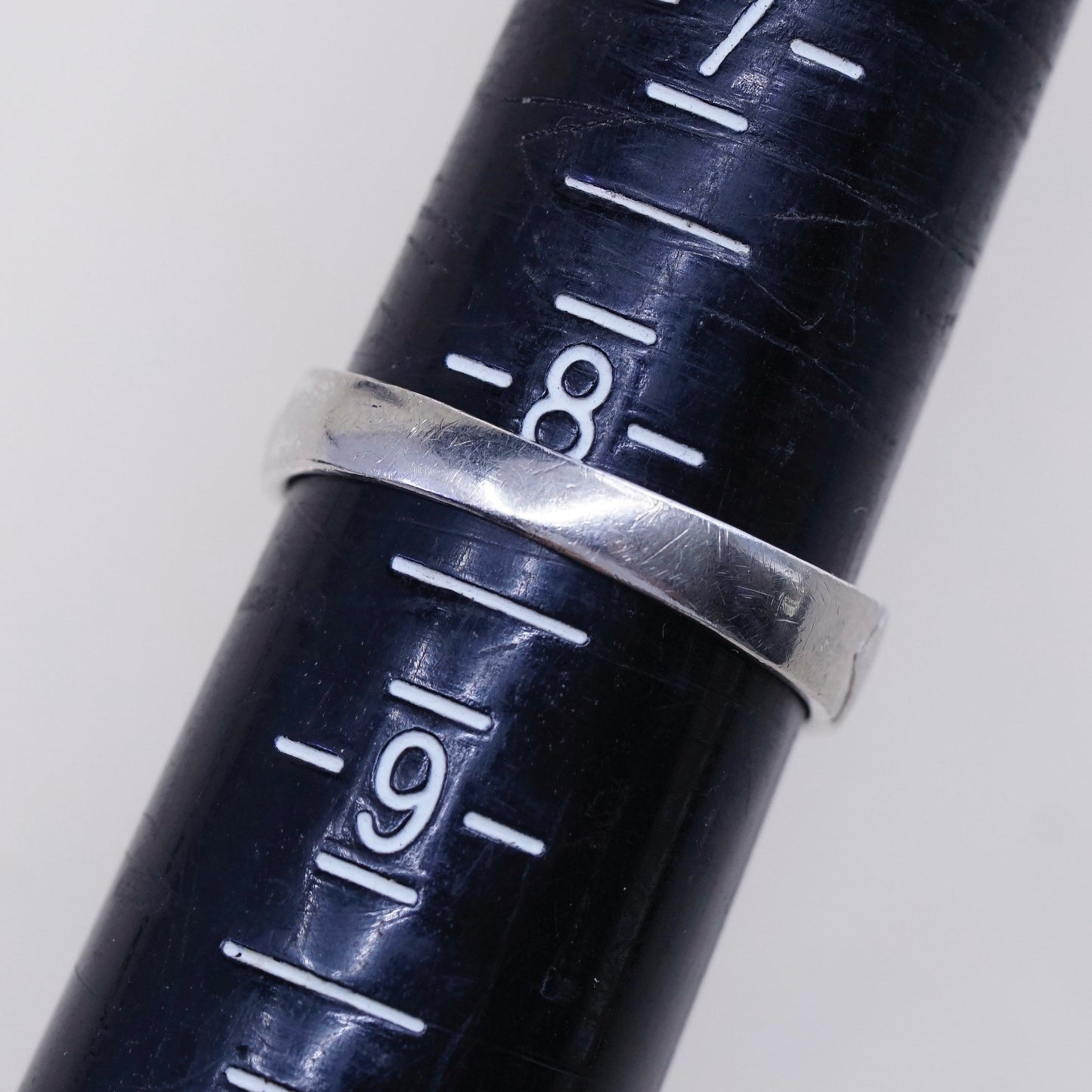 Size 8.25, vintage sterling silver handmade ring, 925 filigree band