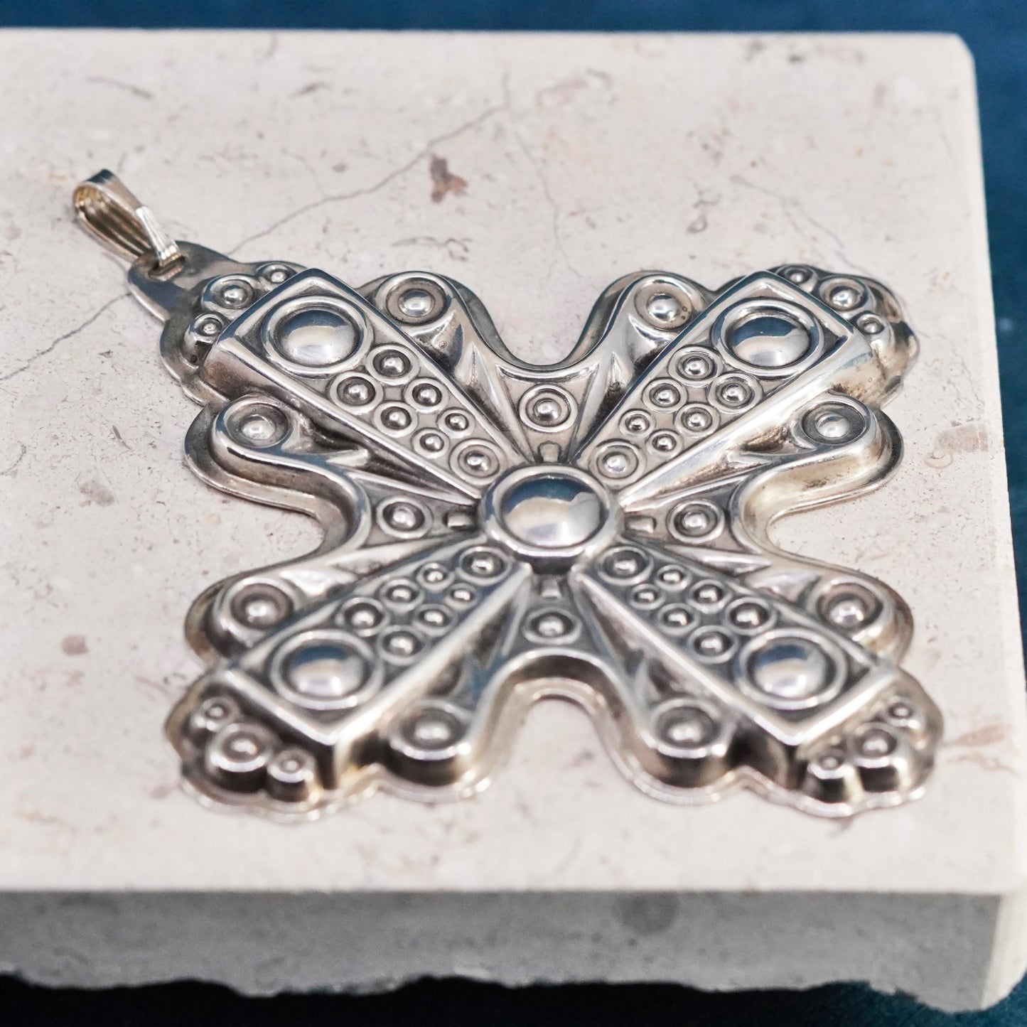 1972 Reed And Barton Christmas Jerusalem Cross Sterling 925 Silver pendant