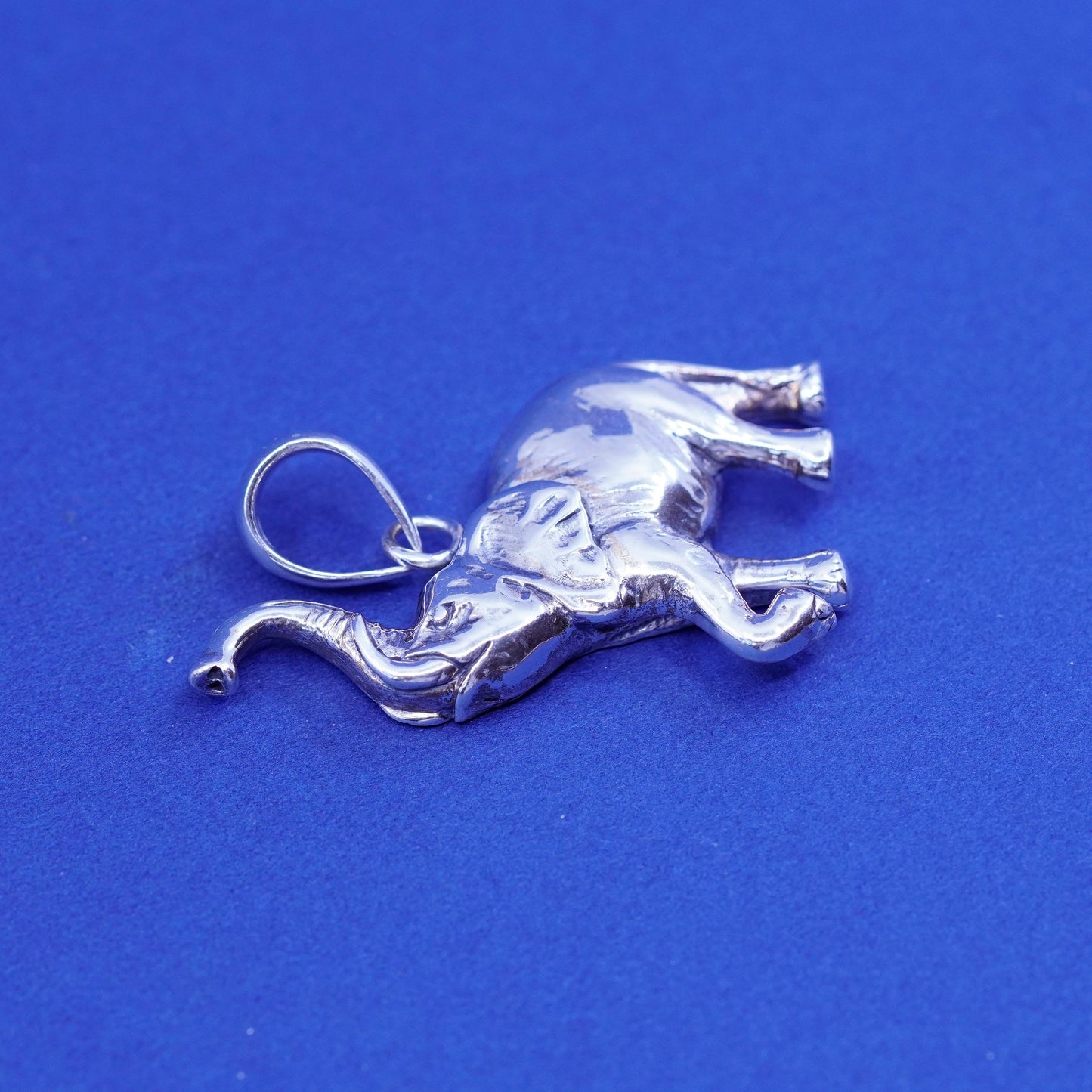 Vintage Som’s Sterling silver handmade pendant, 925 elephant charm