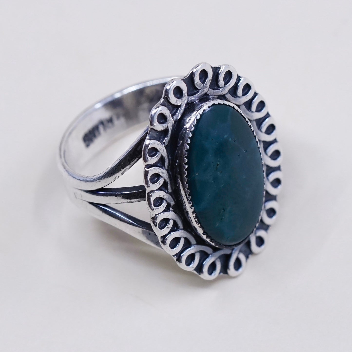 sz 4.5 Native American sterling 925 silver ring w/ turquoise, southwestern