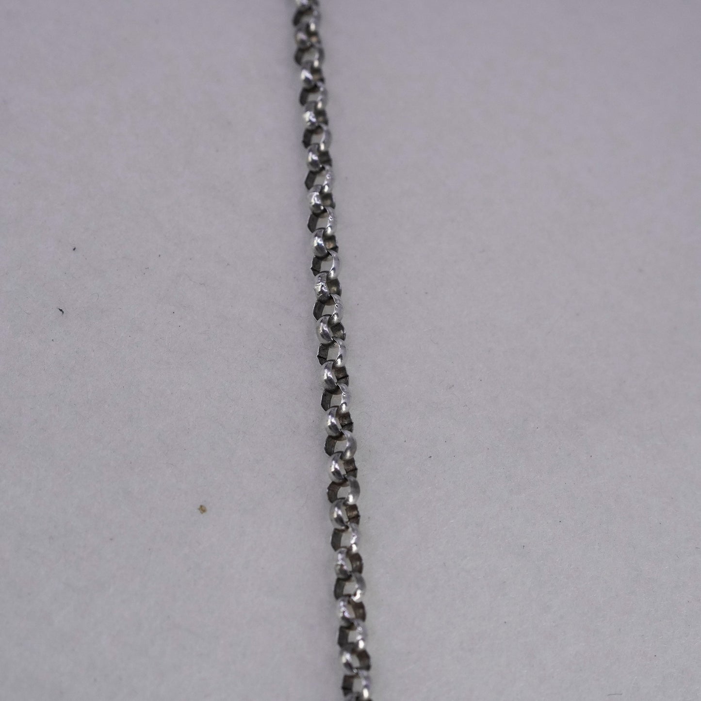 22” 5mm, vintage Italy Sterling 925 silver bold circle chain necklace