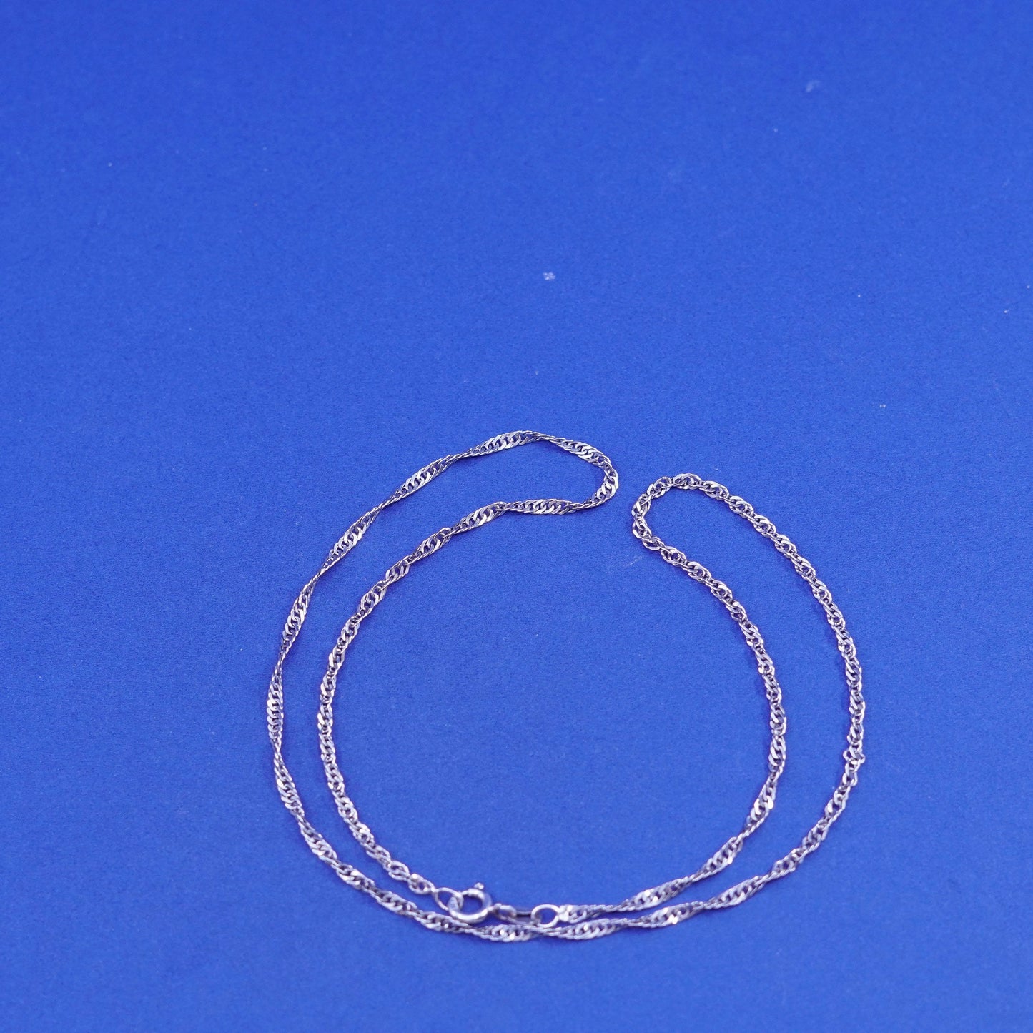 18”, 2mm, Sterling silver handmade necklace, 925 twisted curb link chain