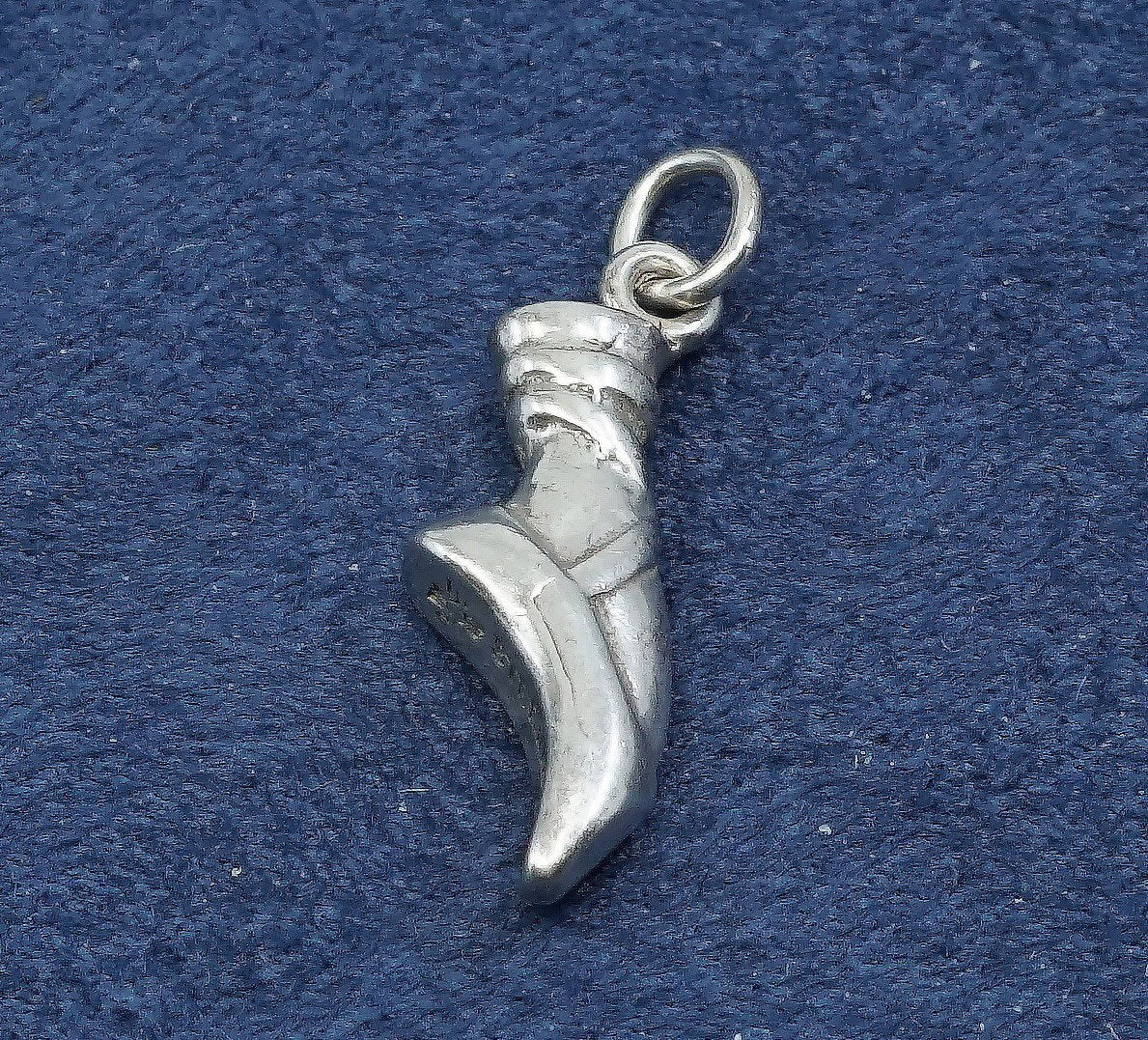 vtg Sterling silver handmade pendant, 925 ballerina, dancer, shoe