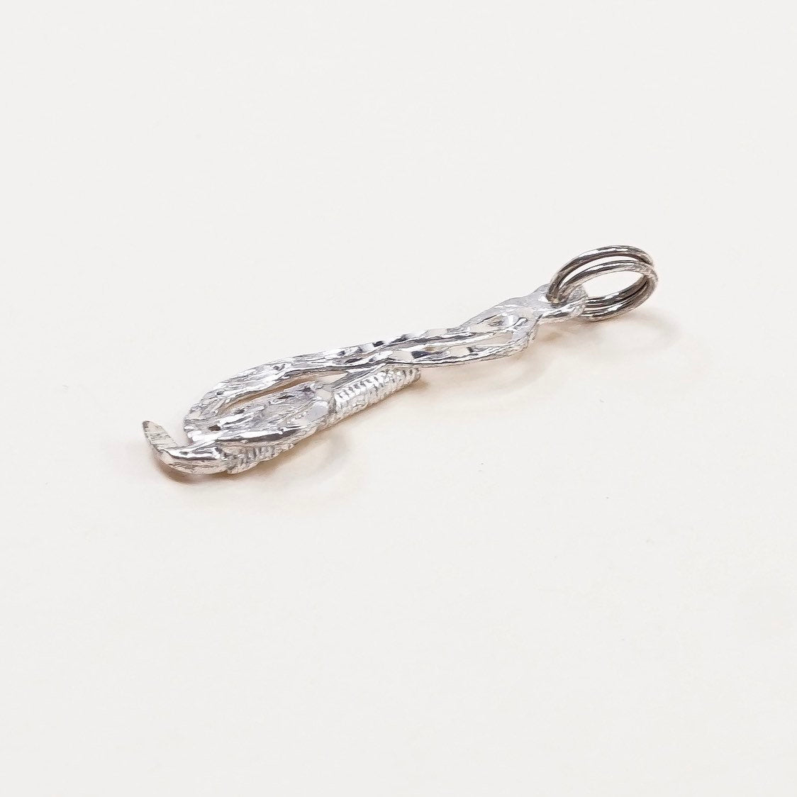 VTG sterling silver handmade pendant, 925 music note, melody charm