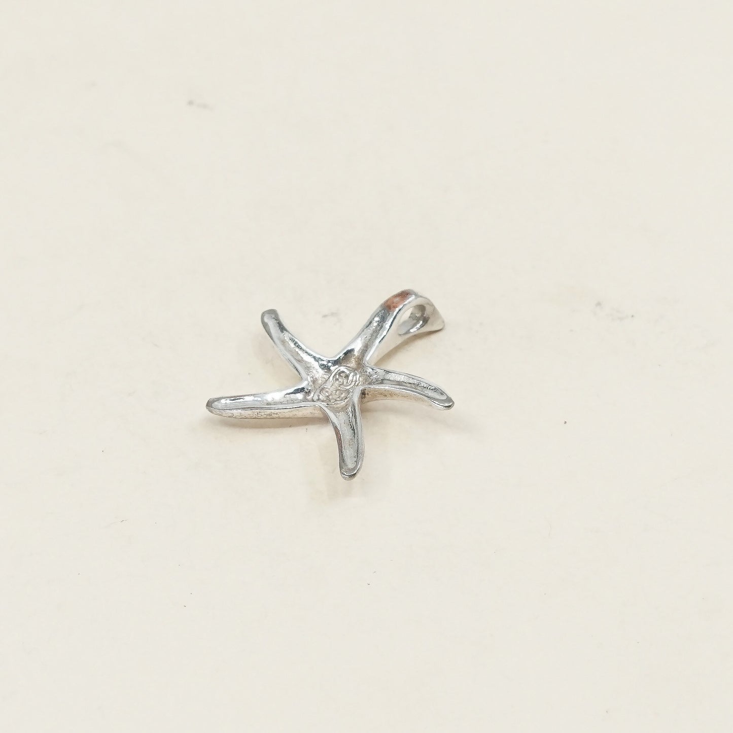 VTG Sterling silver handmade pendant, solid 925 starfish, stamped 925 SU