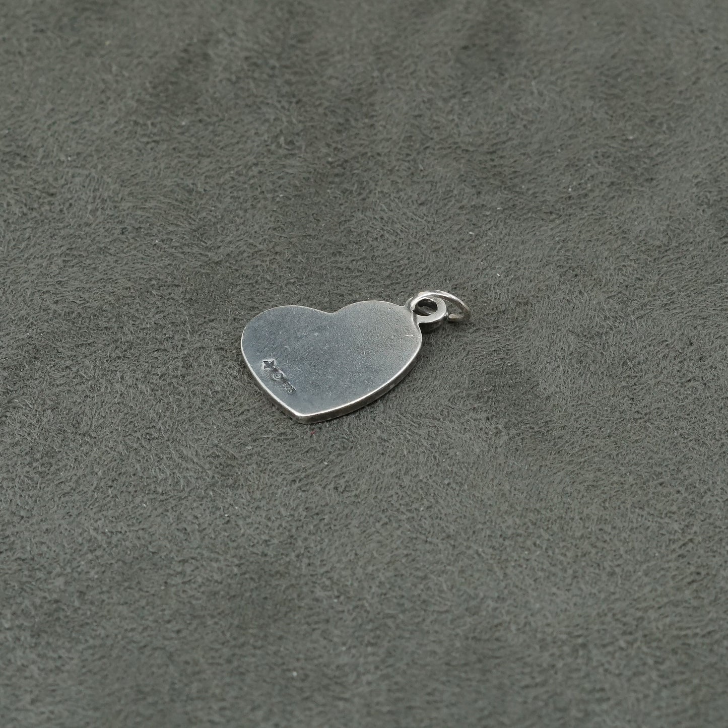 vtg sterling silver handmade charm, 925 heart pendant embossed “it’s a boy”