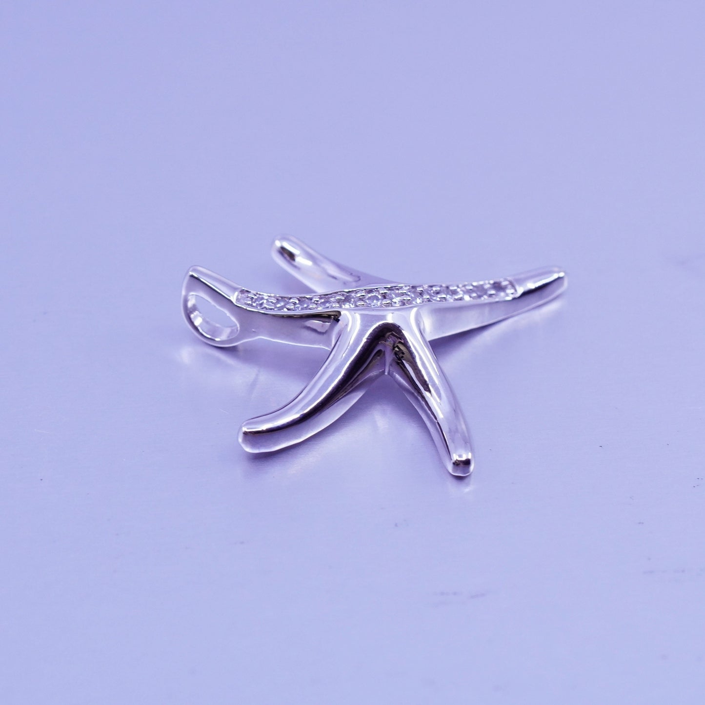 Antique Sterling silver handmade 925 starfish star charm pendant